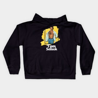 Tom Selleck//Yellow Splash Kids Hoodie